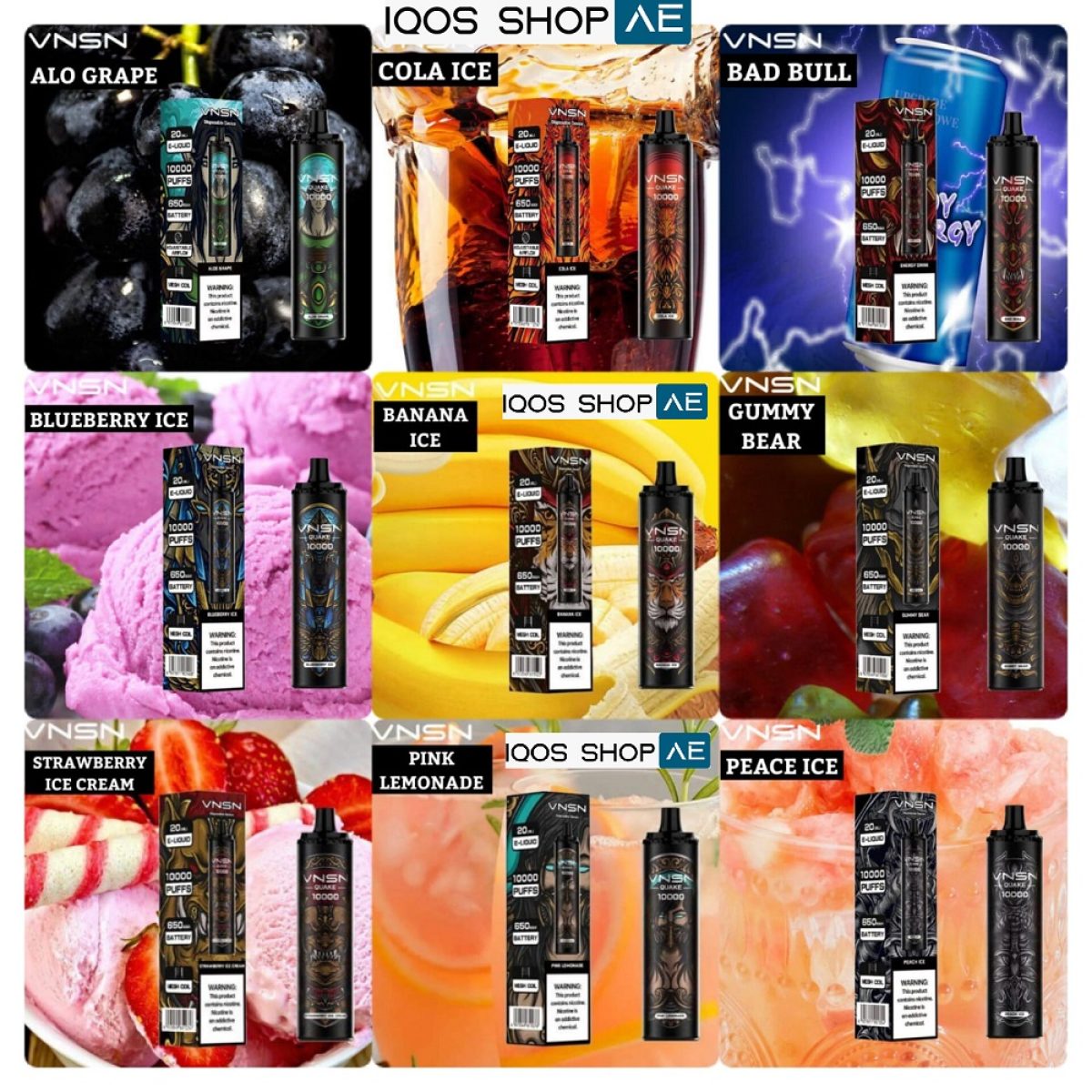 vnsn vape 10000 puffs VNSN Quake 10,000, 10k puffs Prefilled Vape Kit