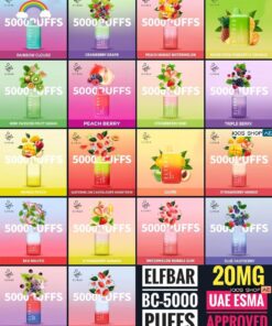 ELF BAR DISPOSABLE VAPE BC5000 PUFFS IN DUBAI
