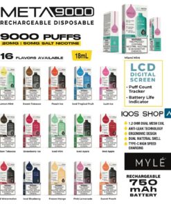 MYLE META 9000 PUFFS DISPOSABLE VAPE IN DUBAI