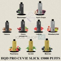 HQD PRO CUVIE SLICK 15000 PUFFS DISPOSABLE VAPE