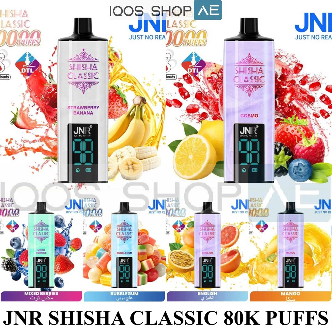 JNR SHISHA CLASSIC 80K PUFFS DISPOSABLE VAPE